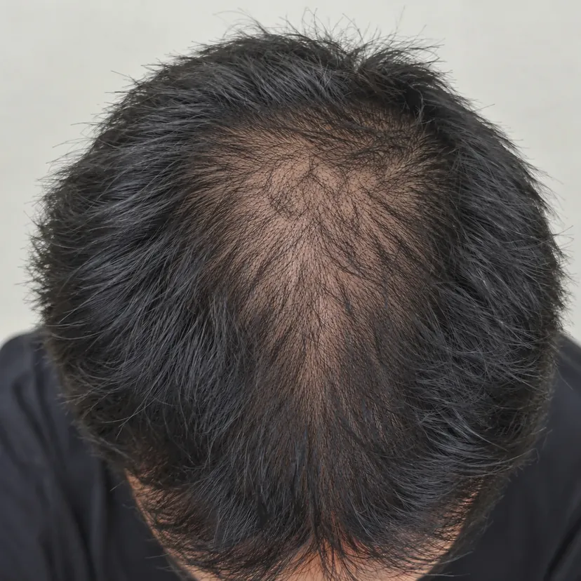 Atas kepala sama selepas 3 bulan, anak rambut tumbuh