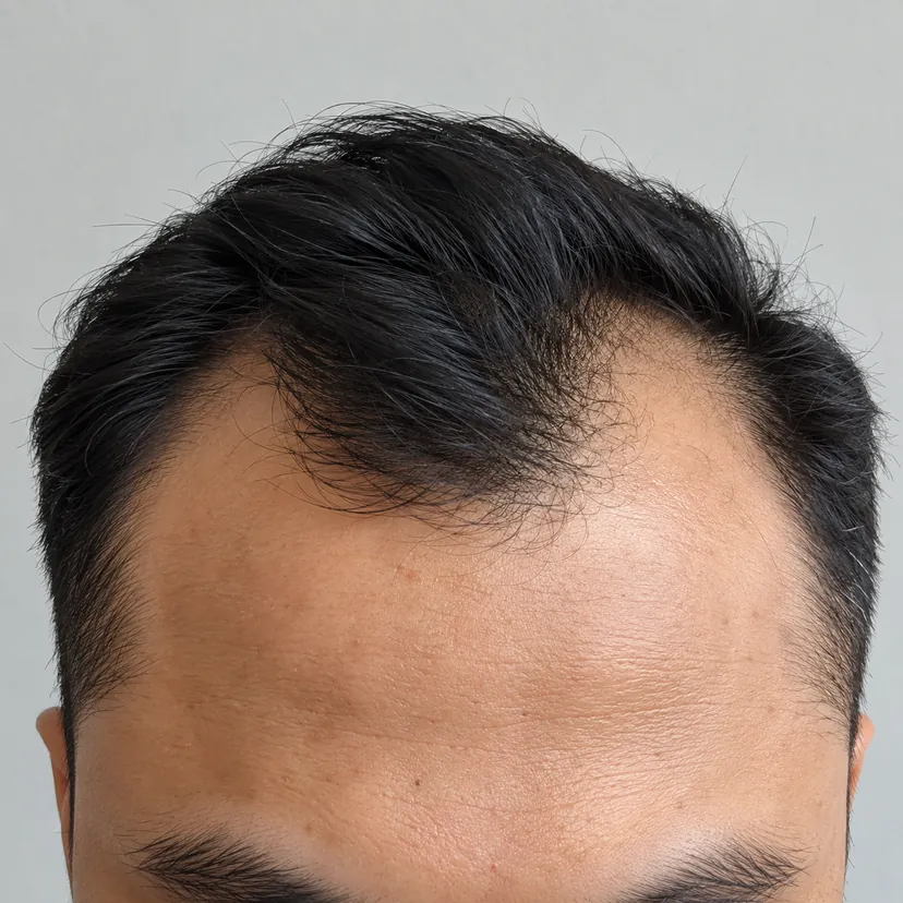 Hairline lelaki naik bentuk M