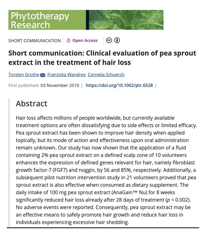 Halaman kajian Grothe et al. 2019 dalam jurnal Phytotherapy Research, abstrak dengan ayat hasil ditanda kuning